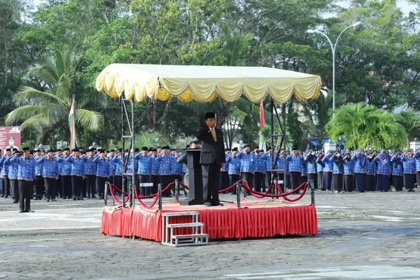 Upacara Peringatan Ke - 115 Hari Kebangkitan Nasional Tahun 2023 di Lingkungan Pemkab Inhil