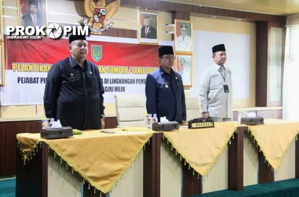 Bupati Inhil H.M Wardan Lantik 2  Pejabat Pimpinan Tinggi Pratama