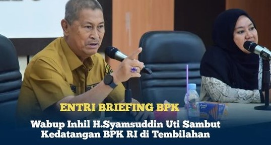 Wabup Inhil H.Syamsuddin Uti Sambut Kedatangan BPK RI di Tembilahan