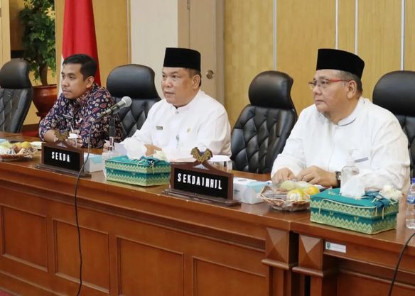 Pemkab Inhil Melakukan Rapat Evaluasi Ranperda RTRW 2023 - 2043 Bersama Pemprov Riau