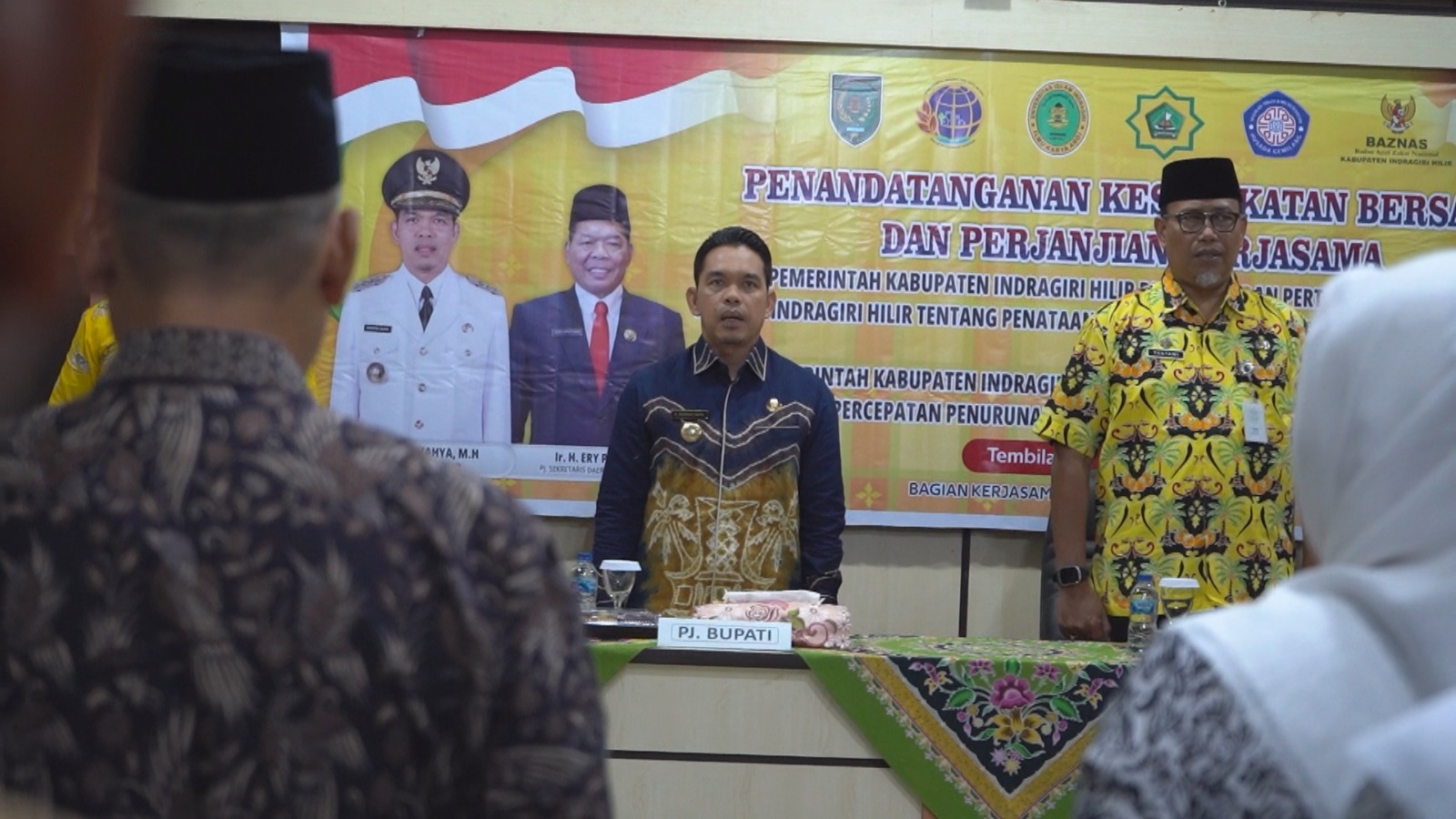 Pemkab Inhil Tandatangani Kesepakatan Bersama dengan BPN dan Lintas Sektor untuk Reformasi Agraria dan Penurunan Stunting