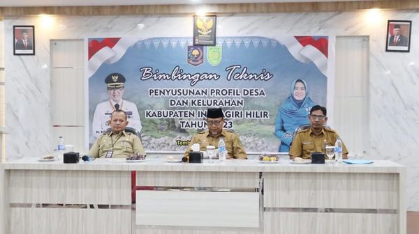 Bupati Inhil Buka Bimtek Penyusunan Profil Desa dan Kelurahan Kab. Inhil Tahun 2023